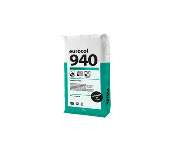 Eurocol 940 Europlan Quick - Смесь ремонтная цементная быстросохнущая, 20 кг